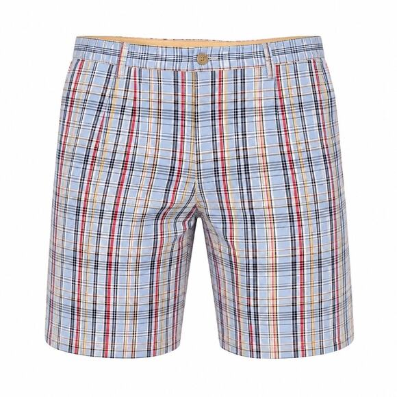 Cutter & Buck Other - Cutter & Buck Men's Size 40 100% Cotton Blue Plaid Pleated Front Shorts